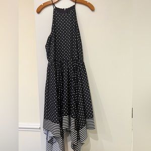 Aqua Medium size Woman’s dress in black and white